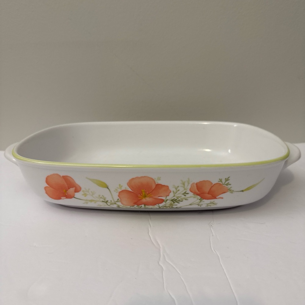 NORITAKE CHINA PROGRESSION 9079 BRIGHT SIDE Vegetable Dish.  Japan Poppies.